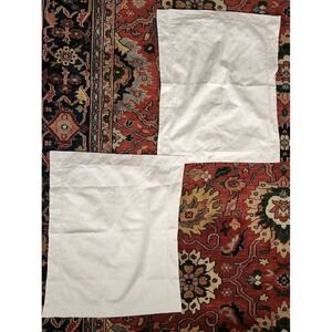 PAIR/Peacock Alley White Damask Pillow Shams Elegant Florentine Scroll STANDARD